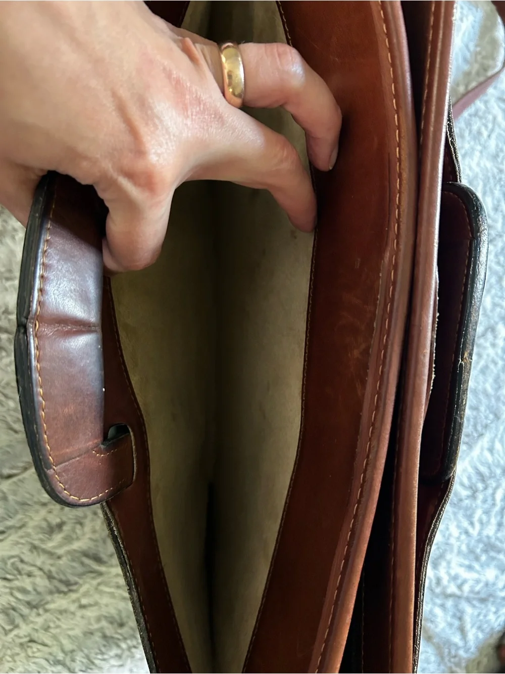 Vintage Coach Senator Briefcase Business Bag – Style 5351 | British Tan | USA
